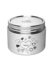 Kivanta Edelstahlbehälter (700 ml) - L "Herzen" (mit od. ohne Personalisierung)