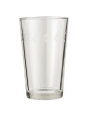 IB Laursen Trinkglas mit geschliffenem Muster / mundgeblasen