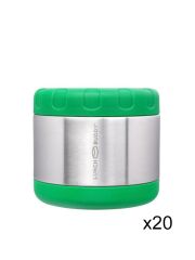 LunchBuddy Isolierbehälter Set 400 ml - Grün / 20-teilig