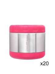 LunchBuddy Isolierbehälter Set 400 ml - Pink / 20-teilig