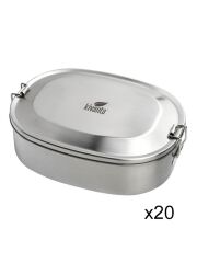 Kivanta Edelstahl Brotdosen Set - XL / 20-teilig