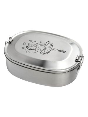 Kivanta Brotdose XL aus Edelstahl | LOVE SPORTS"Ballett" + extra neutraler Deckel (personalisierbar)