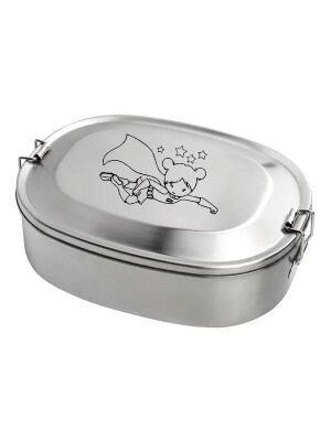 Kivanta Brotdose XL aus Edelstahl | Comics & Superhelden "Superheldin" + extra neutraler Deckel (personalisierbar)