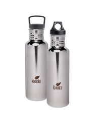 Kivanta "Mirror" Spar-Set 7: 2 x 750 ml Edelstahl Trinkflaschen mit Loop