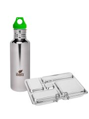 Kivanta "Mirror" Trinkflasche & LunchBuddy Lunchbox "5 Stars" 