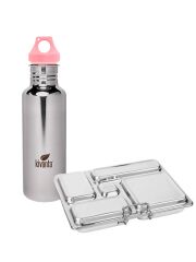 Kivanta "Mirror" Trinkflasche & LunchBuddy Lunchbox "5 Stars" 
