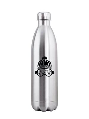 Kivanta 1000 ml isolierte Edelstahlflasche - Ski / mit Personalisierung (2 Variationen)