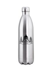 Kivanta 1000 ml isolierte Edelstahlflasche - Ski / mit Personalisierung (2 Variationen)