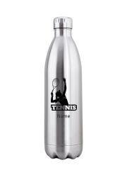 Kivanta 1000 ml isolierte Edelstahlflasche - Tennis / mit Personalisierung (3 Variationen)