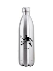 Kivanta 1000 ml isolierte Edelstahlflasche - Tennis / mit Personalisierung (3 Variationen)
