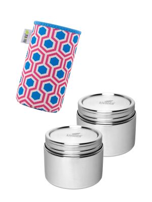Kivanta Behälter - M / 2er Set mit Isolierhülle (Honeycomb)