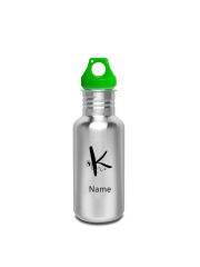 Kivanta 500 ml Trinkflasche inkl. Loop-Cap und Wunschgravur / Monogramm "Biene"