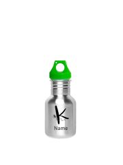 Kivanta 350 ml Trinkflasche inkl. Loop-Cap und Wunschgravur / Monogramm "Biene"