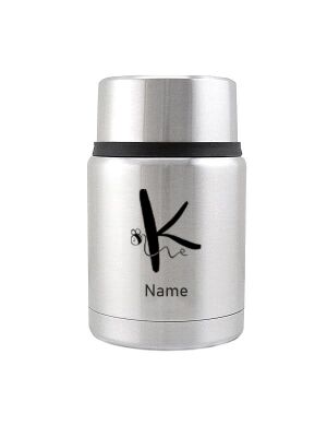 Kivanta Edelstahl Isolierbehälter 450 ml | Monogramm "Biene"