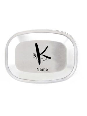 Edelstahl Deckel für Kivanta Lunchbox XL - Monogramm "Biene"