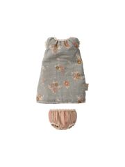 Maileg Hase (Größe 1 / 27 cm) - Höschen & Kleid (blau mit Blumen)
