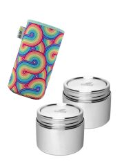 Kivanta Behälter - M / 2er Set mit Isolierhülle (Rainbow)