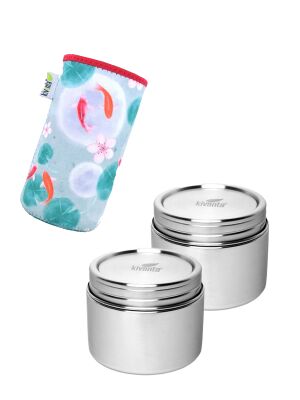 Kivanta Behälter - M / 2er Set mit Isolierhülle (Koi)