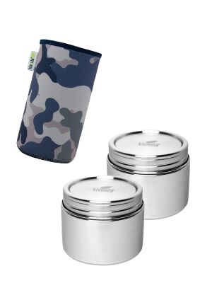 Kivanta Behälter - M / 2er Set mit Isolierhülle (Camo)