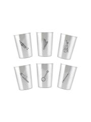 LunchBuddy Edelstahl Becher 300 ml 6er Set - Instrumente I