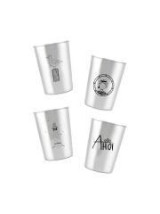 LunchBuddy Edelstahl Becher 300 ml 4er Set - Moin