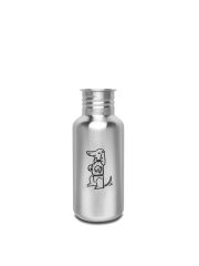 Kivanta 500 ml Edelstahl Trinkflasche (ohne Deckel) | Hund / Dackel
