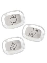 Edelstahl Deckel für Kivanta Lunchbox XL - Wellensittich / 3er Set