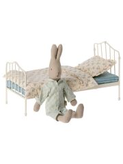 Maileg Metallbett für Kaninchen und Teddys (blau)