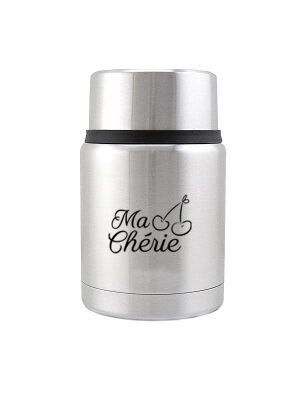 Kivanta Edelstahl Isolierbehälter 450 ml mit Becher - Kirsche (2 Variationen)