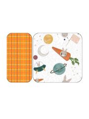 LunchBuddy Magnete für Brotdose Duo - Hasen im Weltall