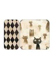 LunchBuddy Magnete für Brotdose Duo - schwarze Katze