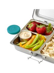 PlanetBox Little Square Dipper (Launch &amp; Shuttle) mit Silikondeckel
