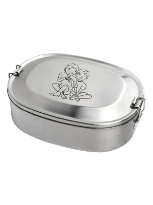 Kivanta Brotdose XL aus Edelstahl | Familie + extra neutraler Deckel (personalisierbar)
