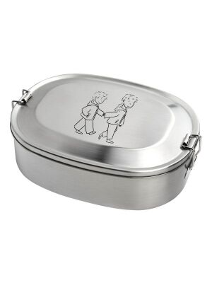 Kivanta Brotdose XL aus Edelstahl | Familie + extra neutraler Deckel (personalisierbar)