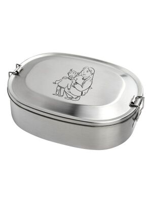 Kivanta Brotdose XL aus Edelstahl | Familie + extra neutraler Deckel (personalisierbar)