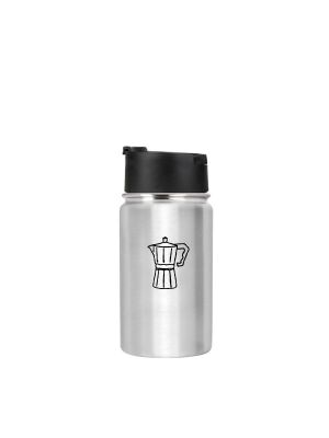 LunchBuddy 350 ml Wide "Kaffee" Isolierflasche (natur) mit Kaffee-Deckel - Espresso