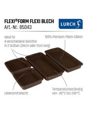 LURCH FlexiForm &quot;Flexi-Blech&quot; Backform /4teilig