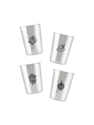 LunchBuddy Edelstahl Becher 300 ml 4er Set - Oktoberfest