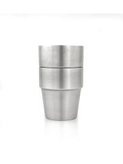 Doppelwandiger Edelstahlbecher / stapelbar