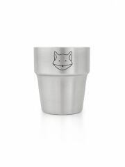 Doppelwandiger Edelstahlbecher / stapelbar - Gravurmotiv "Fuchs"