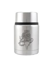 Kivanta Edelstahl Isolierbehälter 450 ml mit Becher | Pasta (Spaghetti)