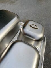 Ecococoon - Bento Lunchbox auslaufsicher aus Edelstahl mit 2 F&auml;chern / B-Ware