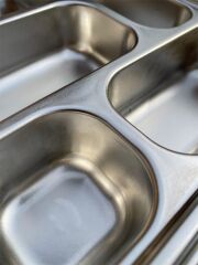 Ecococoon - Bento Lunchbox auslaufsicher aus Edelstahl mit 2 F&auml;chern / B-Ware