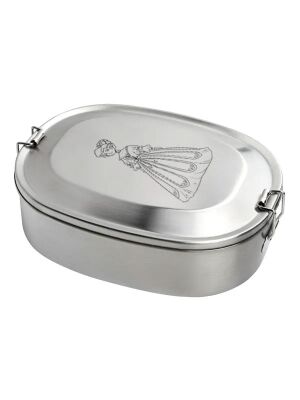 Kivanta Brotdose XL aus Edelstahl | Prinzessin + extra neutraler Deckel (personalisierbar)
