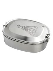 Kivanta Brotdose XL aus Edelstahl | Prinzessin + extra neutraler Deckel (personalisierbar)