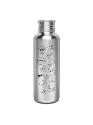 Kivanta 750 ml Edelstahl Trinkflasche (ohne Deckel) | Emoji