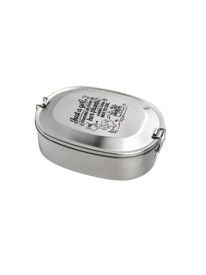 Kivanta Brotdose XL aus Edelstahl | Garten I + extra neutraler Deckel (personalisierbar)