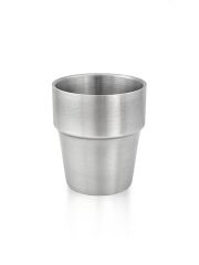 Doppelwandiger Edelstahlbecher / stapelbar - Gravurmotiv "Lagerfeuer"