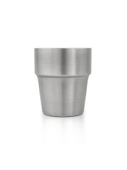 Doppelwandiger Edelstahlbecher / stapelbar - Gravurmotiv "Herzen"