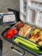 LunchBuddy Lunchbox "Bento Five" (blau) mit Personalisierung & Flasche gratis - Herzen